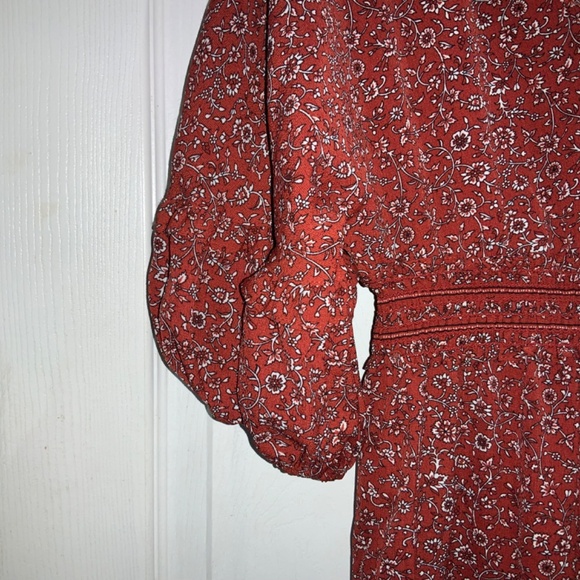 MAX STUDIO Ditzy Floral Balloon sleeve Tiered Peasant Dress Sz XL New - Picture 4 of 12